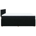 vidaXL Sommier à lattes de lit avec matelas Noir 140x190 cm Tissu
