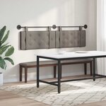 vidaXL Tête de lit suspendue Gris PU antique
