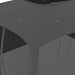 vidaXL Tonnelle avec double toit et parois en filet anthracite acier