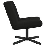 vidaXL Chaise d'accent Noire Tissu  Métal Moyenne Pivotante