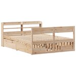 vidaXL Cadre de lit sans matelas 160x200 cm bois massif de pin