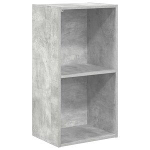 vidaXL Bibliothèque à 2 niveaux gris béton bois d'ingénierie