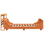 vidaXL Cadre de lit sans matelas cire marron 90x200 cm bois pin massif
