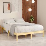 vidaXL Cadre de lit sans matelas bois massif 140x190 cm