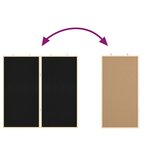 vidaXL Tableau noir Noir 80 x 1.4 x 80 cm Bois massif en pin