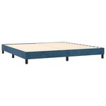 vidaXL Sommier à lattes de lit et matelas Bleu foncé 200x200cm Velours