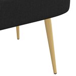 vidaXL Banc rembourré avec dossier Noir 110 x 60 x 76 cm