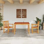 vidaXL Ensemble de salle à manger pour jardin 3 Pièces Marron