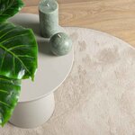 vidaXL Tapis HUARTE Beige 140 x 200 cm Polyester