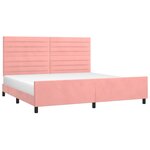 vidaXL Cadre de lit sans matelas rose 200x200 cm velours