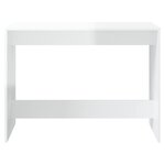 vidaXL Ensemble à manger 3 Pièces Blanc brillant Bois d'ingénierie