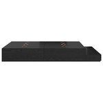 vidaXL Cadre de lit avec rangement Chêne noir 140 cm Bois d'ingénierie