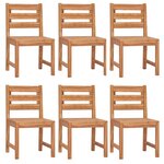 vidaXL Ensemble à manger de jardin 7 Pièces Bois de teck solide