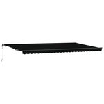 Auvent Rétractable Automatique vidaXL Noir 600x300 cm