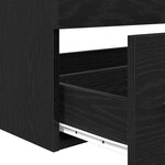 Cabinet de lavabo vidaXL avec miroir Chêne noir 90x45x1 5 cm Bois d'ingénierie
