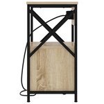 vidaXL Cabinet de chevet avec tiroir Chêne sonoma 40 x 31 x 60 cm