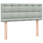 vidaXL Sommier à lattes de lit et matelas et LED gris clair 120x220cm velours