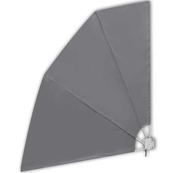 vidaXL Auvent latéral pliable de balcon Gris 210 x 210 cm