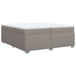 vidaXL Sommier à lattes de lit avec matelas Taupe 200x200 cm Tissu