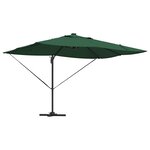 vidaXL Parasol Vert 352 x 251 x 265 cm Polyester et Aluminium