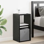 vidaXL Table de chevet avec tiroir Chêne noir 30 5 x 27 x 59 5 cm