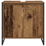 vidaXL Cabinet de salle de bain avec porte Bois Ancien 60 x 30 x 60 cm