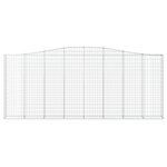 vidaXL Panier de gabions arqué 400x30x160/180 cm Fer galvanisé