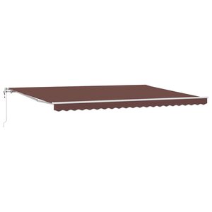 vidaXL Auvent rétractable automatique marron 500x300 cm