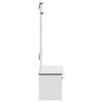 vidaXL Armoire de couloir avec crochets BODO blanc 50x40x157 cm