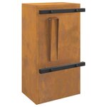 vidaXL boîte aux lettres Rouillé 30 x 23 x 55 cm