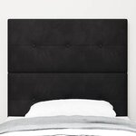 vidaXL Tête de lit LED avec bandes LED Noir 80 cm Velours