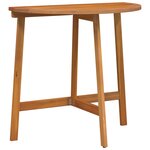 Ensemble Bistro Jardin Pliable 3 Pièces Bois Massif Acacia vidaXL