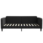 vidaXL Lit de jour avec matelas noir 100x200 cm tissu