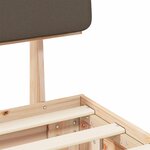 vidaXL Cadre de lit avec tête de lit rembourrée Taupe 160 x 200 cm