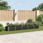 vidaXL Lit surélevé de jardin Acier galvanisé 400x80x45 cm Anthracite