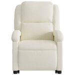 vidaXL Fauteuil inclinable électrique crème velours