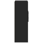 vidaXL Buffet haut noir 45x42 5x124 cm bois d'ingénierie