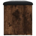 vidaXL Banc de rangement chêne fumé 82x42x45 cm Bois d'ingénierie