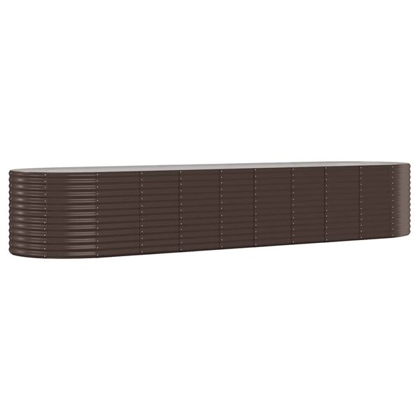 vidaXL Lit surélevé de jardin Acier enduit de poudre marron