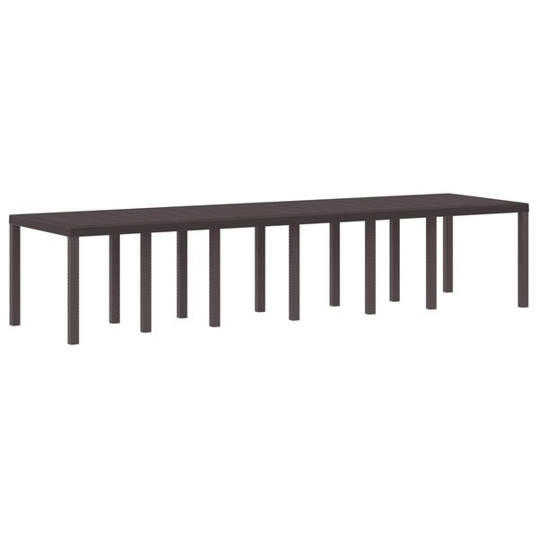 Table de Jardin vidaXL Marron 350x100x73 cm Poly Rattan