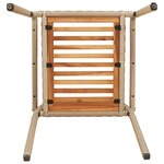 vidaXL Chaises empilables de jardin 4 Pièces Marron  Beige