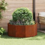 vidaXL Jardinière Rouillé 120 x 120 x 50 cm