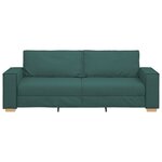 Canapé 3 places vidaXL vert foncé 180 cm en tissu