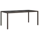 vidaXL Table à manger de jardin Marron 190x90x75 cm Poly Rattan