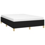 vidaXL Cadre de lit sans matelas noir 140x200 cm tissu