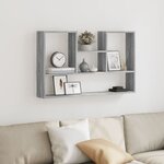 vidaXL Étagère murale sonoma gris 99x15x60 cm bois ingénierie