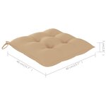 vidaXL Ensemble à manger d'extérieur pliable 5Pièces avec coussins Bambou