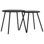 vidaXL Ensemble de Canapé de Jardin de 5 Pièces avec Coussins en Acier Noir