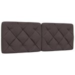 vidaXL Lit avec matelas marron foncé 140x200 cm tissu