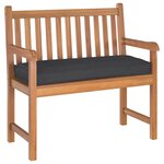 vidaXL Coussin de palette pour banc noir 100 x 40 x 8 cm en tissu Oxford